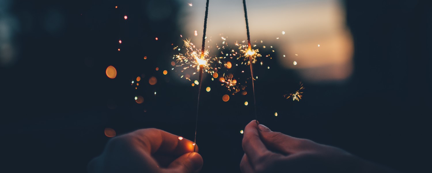 Sparklers at a wedding or party